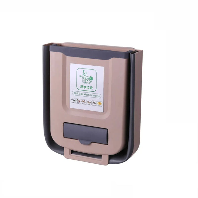 Kitchen Trash Can Portable Foldable Large Car Waste Bin