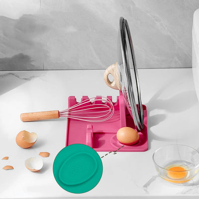 Silicone Pot Lid Rack, Kitchen Storage Rack, Pot Lid, Soup Spoon Pad