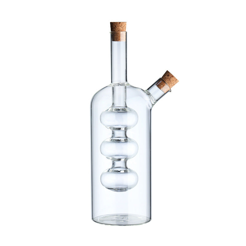 Kitchen Storage Sealed Bottles, Double-layer 2-in-1 Glass Bottles, Oil, Vinegar, Sauce, Seasoning Bottles, Kitchen Tools