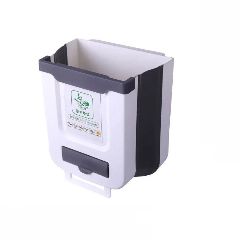 Kitchen Trash Can Portable Foldable Large Car Waste Bin