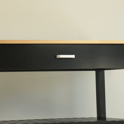 Mobile Kitchen Island with Two Lockable Wheels Rubber Wood Top