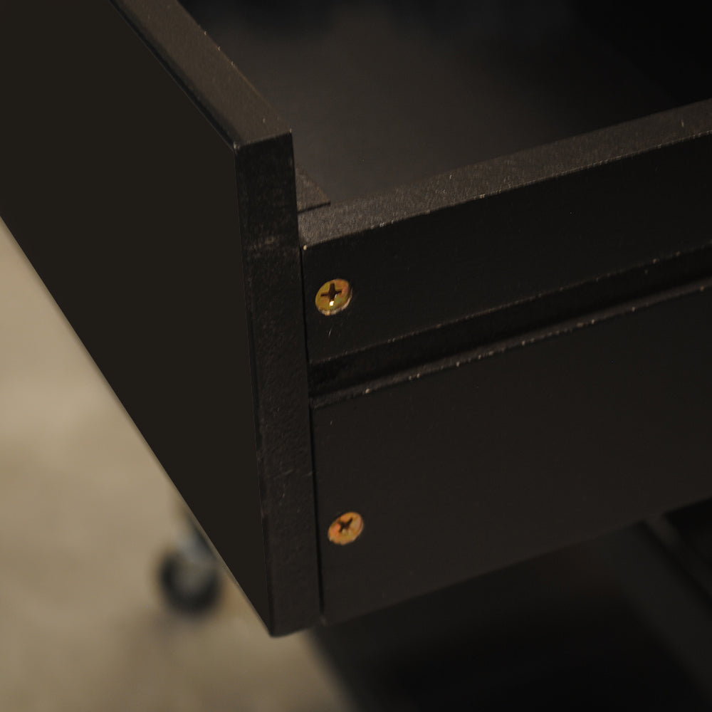 Mobile Kitchen Island with Two Lockable Wheels Rubber Wood Top