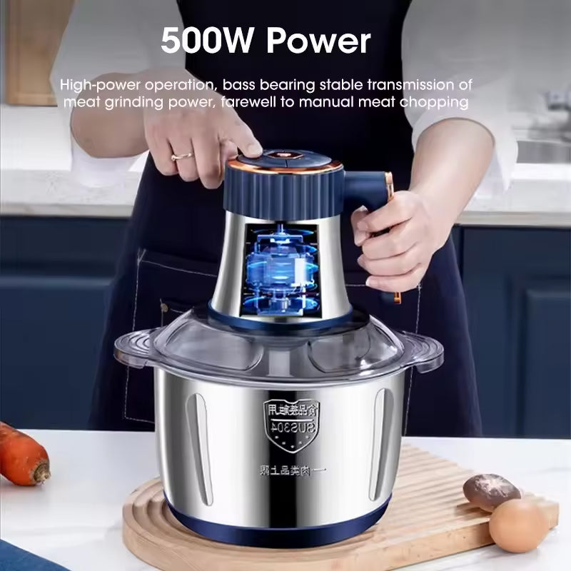 Electric Meat Grinders, 5L Food Processor Multifunctional Vegetable Slicer,