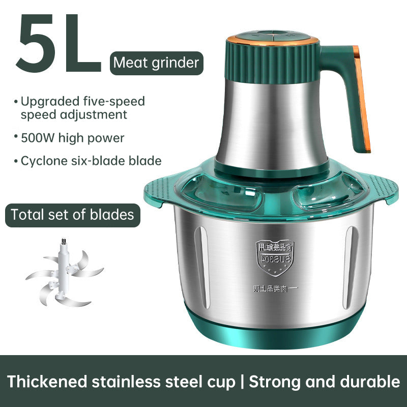 Electric Meat Grinders, 5L Food Processor Multifunctional Vegetable Slicer,